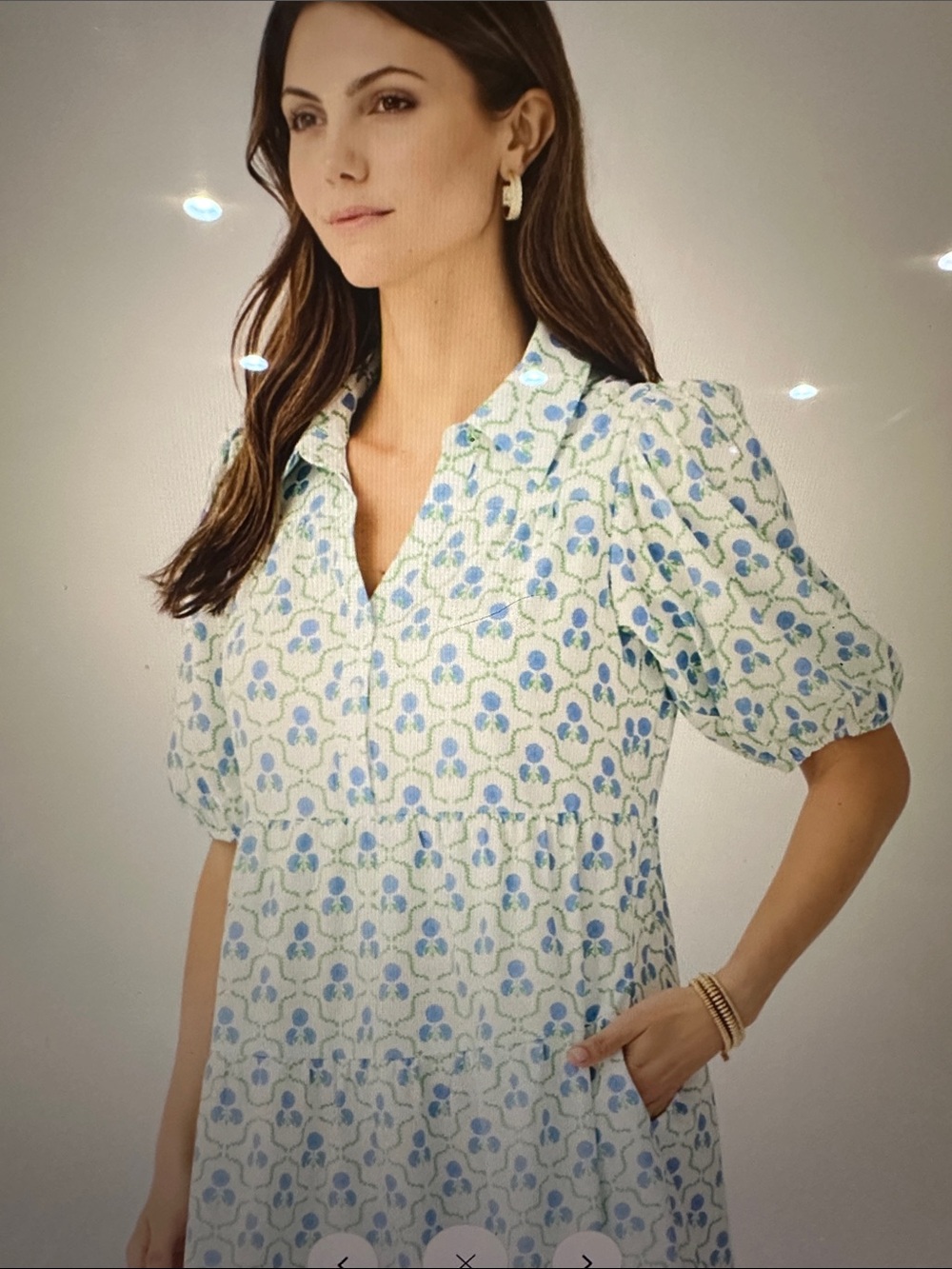 New with tags, Mary Square Eloise Sweetbriar, lattice, midi dress, large
